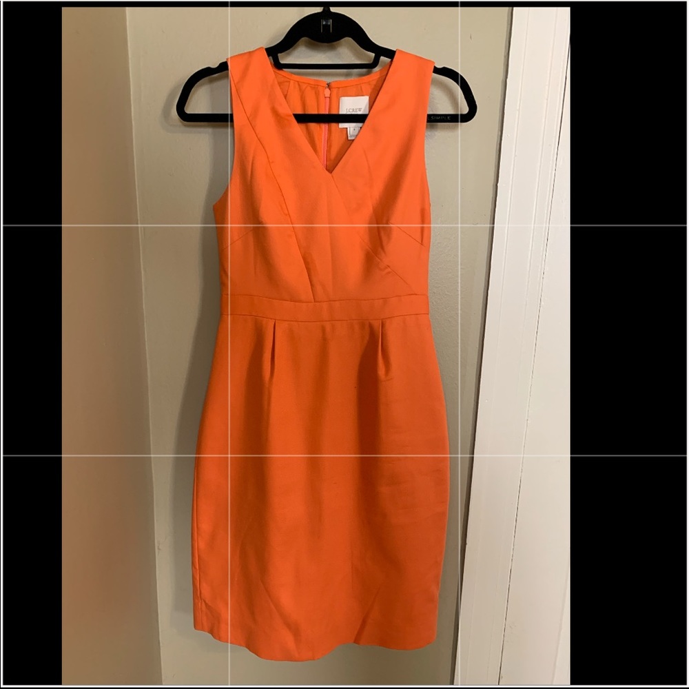 J-Crew suiting orange dress